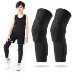 KIDS COMPRESSION LEG SLEEVES ANTI-SLIP LEG SLEEVES WITH PROTECTIVE KNEE PADS FOR BASKETBALL VOLLEYBALL SKATING - CREA