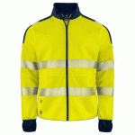 PROJOB 6109 SWEATSHIRT FULL ZIP - EN ISO 20471 CLASSE 3/2 JAUNE/MARINE - TAILLE S