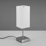 REALITY LEUCHTEN LAMPE À POSER OLE AVEC PORT USB, BLANC/NICKEL