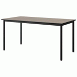 TABLE MALIBU 160X80 T6 4P STRA CHÊNE 1146/NOIR NOIR 9005 - MANUTAN EXPERT